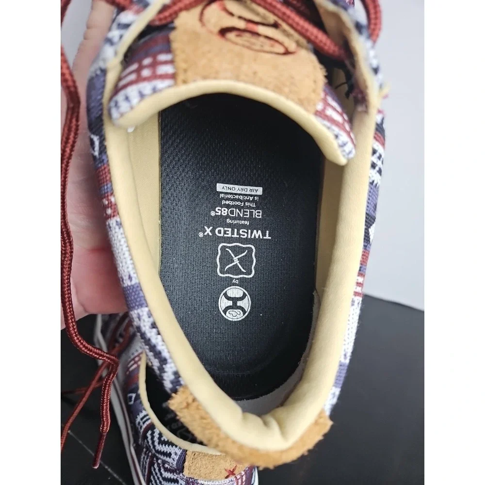 NEW Twisted X Hooey Loper MHYC025 Men Multicolor Lace Up Casual Shoes Size 9.5 M